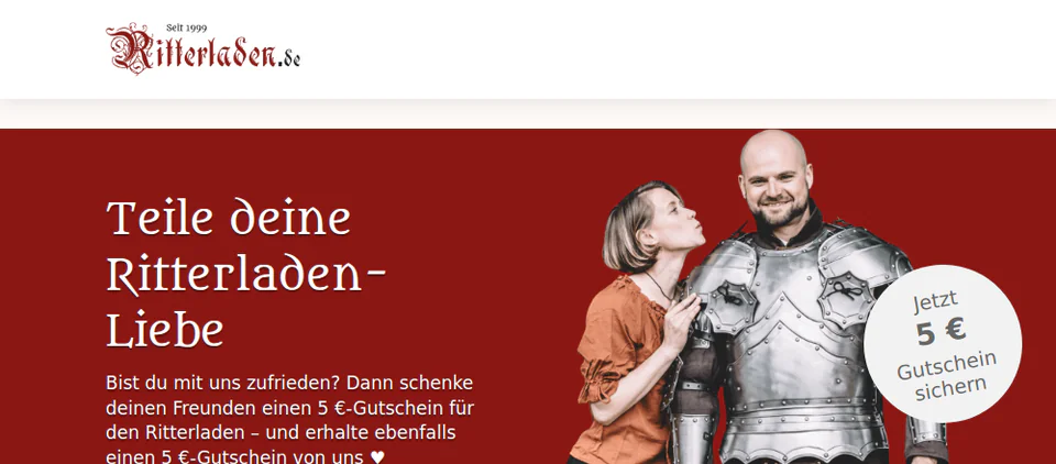Opening view of the referral page for Ritterladen